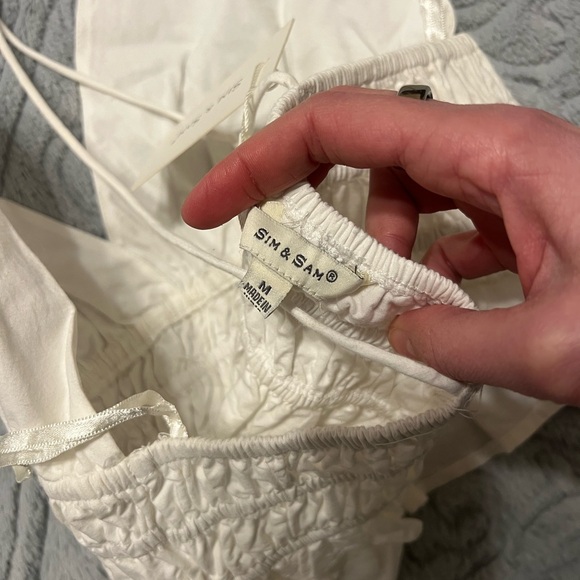 Sim & Sam White Ruffled Top - Picture 3 of 3